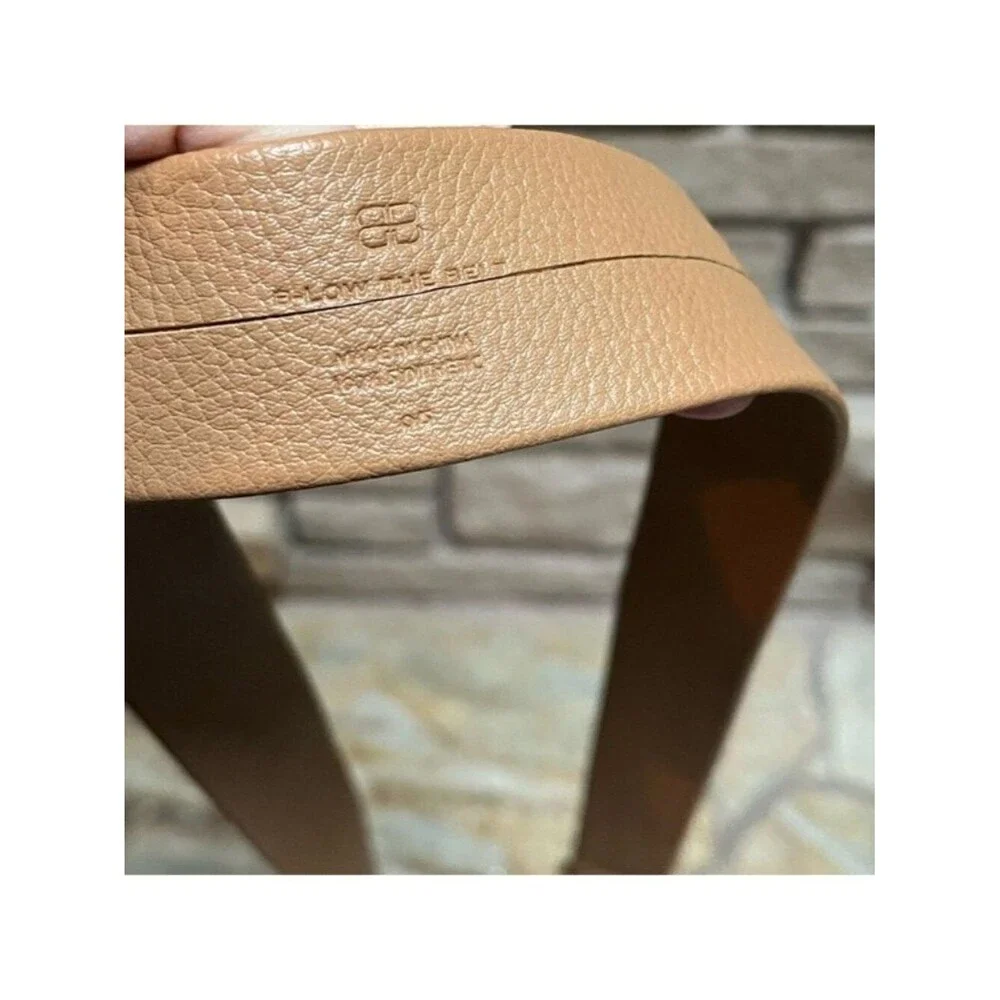 B-Low the Belt Mia Gold and Tan Chic Glam Business Casual Accent Belt NWT OS